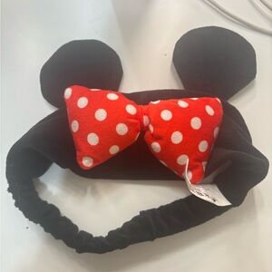 Black Headband with Red Polka Dot Bow